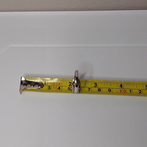 Very Pretty Pink And Silver Tone Ring Size 8.75 - Picture 9 of 10